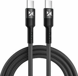 Wozinsky WUC-PD-CC1B Braided USB 2.0 Cable USB-C male - USB-C 18W Black 1m Wozinsky WUC-PD-CC1B Braided USB 2.0 Cable USB-C male - USB-C 18W Black 1m