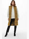 Only Women's Long Puffer Jacket for Winter Toasted Coconut