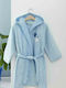 Nima Hooded Baby Bathrobe Baby Star Blue