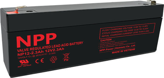 Npp NPP NP12-2.3Ah Μπαταρία UPS με Χωρητικότητα 2.3Ah και Τάση 12V 1τμχ