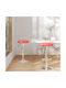 Hocker Bar mit Höhenverstellbar Red 2Stück 31x31x58-78cm