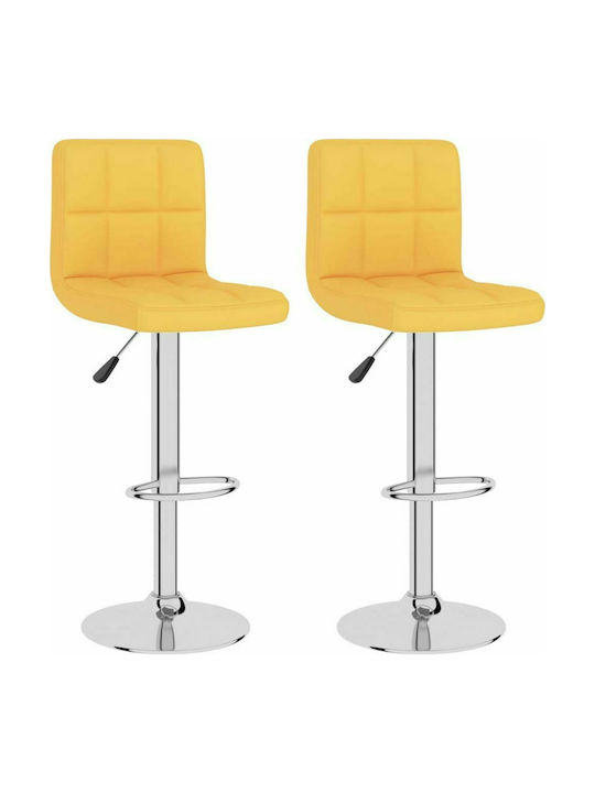 Stool Bar with Back & Adjustable Height Mustard...