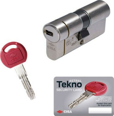 Cisa Cilindru de Încuietoare De Securitate Astral Tekno Pro 60mm (30-30) cu 5 Chei Argint