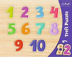 Holz Kinder Steckpuzzle Αριθμοί für 3++ Jahre 10pcs Trefl