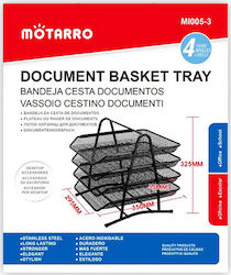 Metallic Filing Tray with 4 Shelves Motarro MI005-3 Black 35x32.5x29.5cm