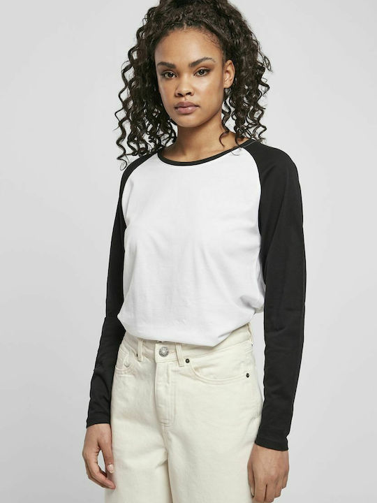 Urban Classics Damen Bluse Baumwolle Langärmeli...