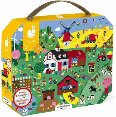 Kids Puzzle The Farm for 3++ Years 24pcs Janod