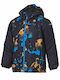 Leary Waterproof Kids Sports Short Coat with Hood Blue