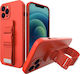 Hurtel Rope Back Cover Silicone 1mm Red (iPhone...