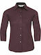 Russell Europe R-946F-0 Women's Monochrome Long Sleeve Shirt Burgundy