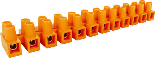 Zext Κλέμα Θερμοπλαστική 16mm 60Α 135 x 21,3mm Θέσεις 12 Πορτοκαλί (ZEA05LZ12160)