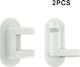 Door Safety Lock made of Plastic in White Color 2pcs