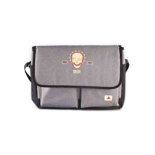 Difuzed Biker Office Bag With Puff Print Fabric PS4 Carrying Case Gray