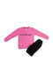 Παιδικό σετ φόρμας φούτερ 'Stardust' ροζ-μαύρο για κορίτσια (6-14 ετών)