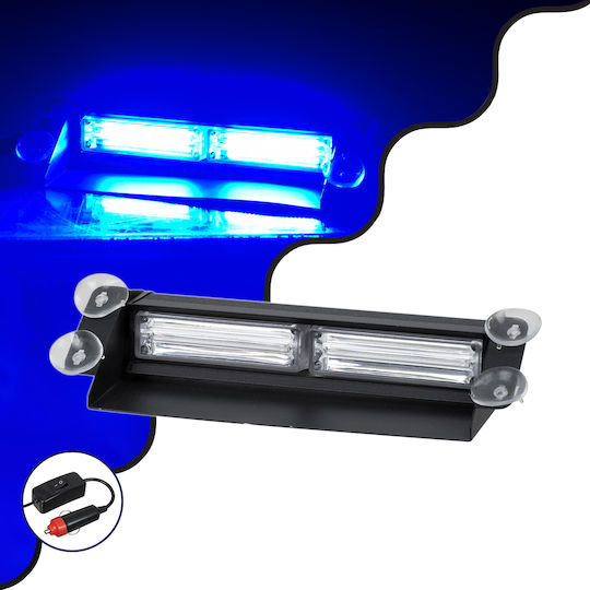 GloboStar Μπάρα Σήμανσης Αυτοκινήτου LED 10 - 30V Αδιάβροχη με Μπλε Φωτισμό