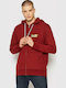 Graphic Sweatshirt mit Kapuze Burgundisch