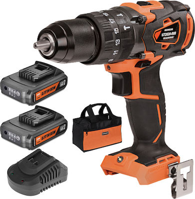 Krausmann Percussive Drill Driver Battery Brushless 20V 2x2Ah