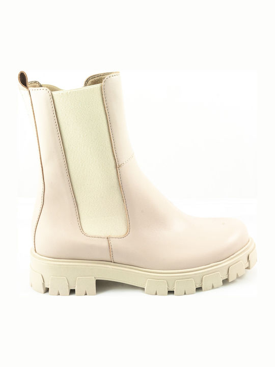 Ragazza Leder Stiefeletten Damen Cream