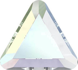 Swarovski Geometric Triangle Ιριδίζον Strass für Nägel in Transparent Farbe 10Stück