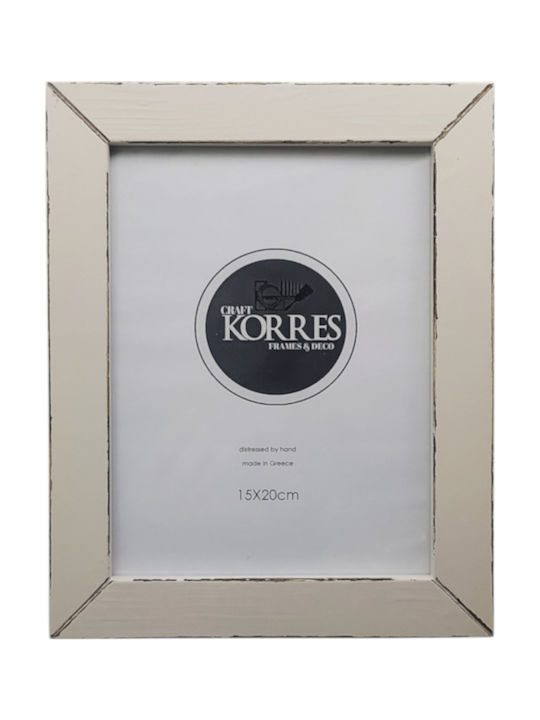 Korres Craft Hölzener Fotorahmen Cottage Weiß Slim