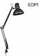 Office Lamp with Foldable Arm for Socket E27 in Black Color