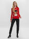 Vero Moda Women's Long Sleeve Sweater Red