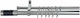 Ausziehbar Metallisch Vorhangstange Diva Strass Doppel mit Stange 140-240cm Black / Silver