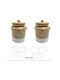 Karvounis Set of 2 Sugar Coffee Jars with Lid Ceramic Beige 11.5x11.5x17cm 2 Pieces