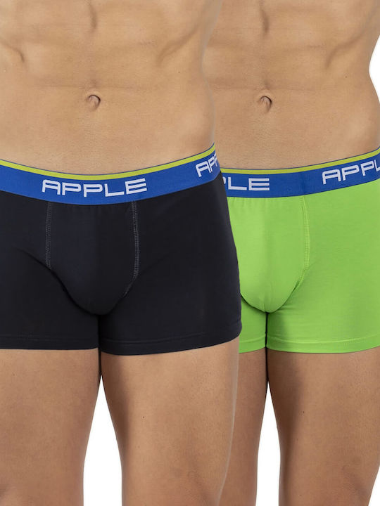 Apple Boxer Ανδρικά Μποξεράκια Navy / Lime 2Pack