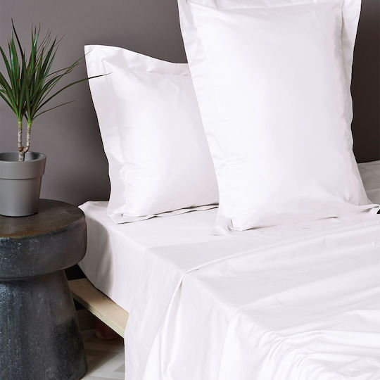 Palamaiki Bettwäsche-Set Überdoppel 240x270cm. Luxe Sateen White 4Stück