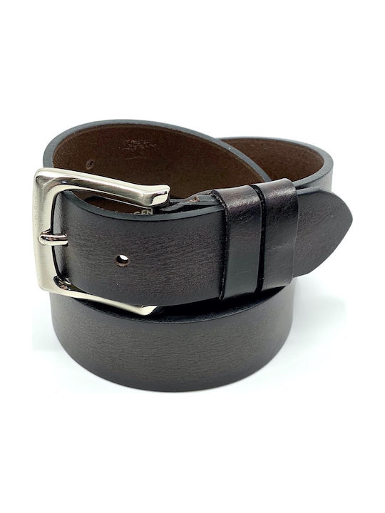 Legend Accessories Men's Leather Wide Belt Coffee