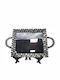 Karvounis Plastic Rectangular Decorative Tray with Mirror Silver 49x3x29.2cm
