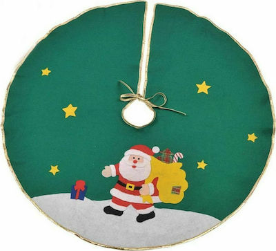 Fun World Christmas Tree Skirt Polyester ''Santa Claus'' Green D92cm.