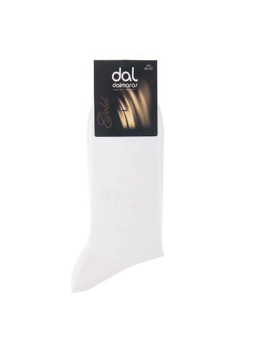 Dal 400 Herren Einfarbige Socken Weiß 1Pack