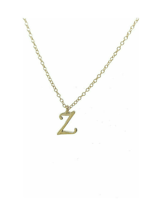 Mertzios.gr Halskette Monogramm aus Gold 9 K