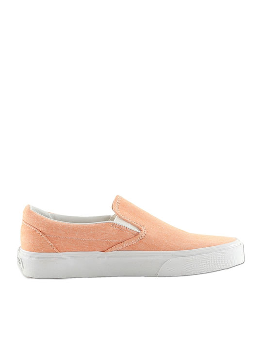 Vans U Classic Women's Canvas Slip-Ons Orange 1