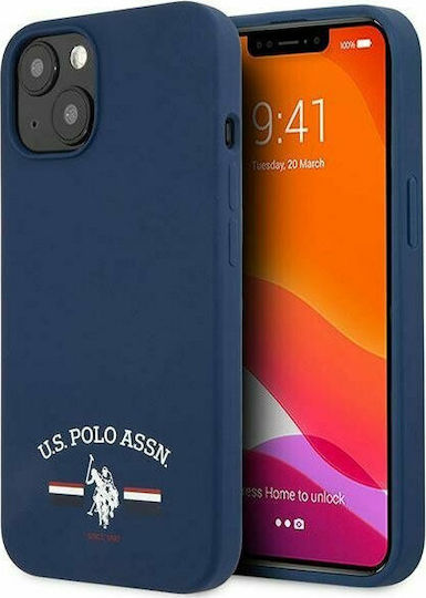 U.S. Polo Assn. Silicone Logo Back Cover Silicone Navy Blue (iPhone 13 mini)