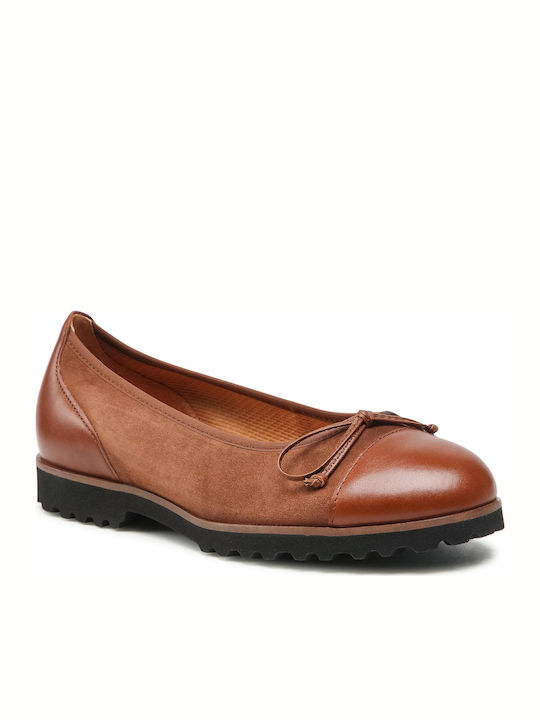 Gabor Lederne Damen Ballerinas in Braun Farbe