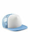 Beechfield B645 Jockey με Δίχτυ και Ίσιο Γείσο Sky Blue / White