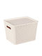 Venus Plastic Storage Box with Lid Beige 22x17x15cm
