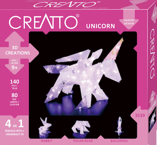 Kosmos Παιχνίδι Κατασκευών Πλαστικό Creatto Unicorn 4 in 1 για Παιδιά 9+ Ετών