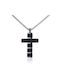 Cross with Chain - Steel Black