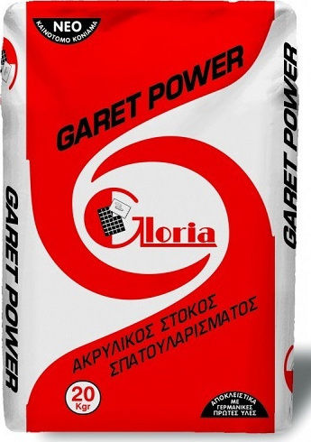 Gloria Garet Power Στόκος Γενικής Χρήσης Νερού / Ακρυλικός Λευκό 20kg