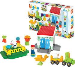 Mochtoys Bausteine Οδοντωτά με Φιγούρες Farm für 1+ Jahr 100Stück