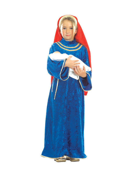 Kokoracostume Kids Christmas Costume Virgin Mary Virgin Mary Blue