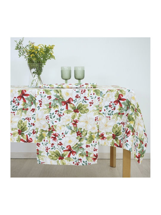 Dimeco Bliss Christmas Tablecloth Fabric Multicolour L135xW135cm 1pcs