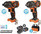 Krausmann US105-24SB Set Schlagschrauber & Schlagschraubendreher Brushless 20V mit 2 Batterien 4Ah und Hülle