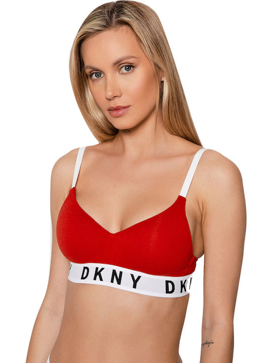 DKNY Femei Atletic Sutien sport Push Up Roșu cu...