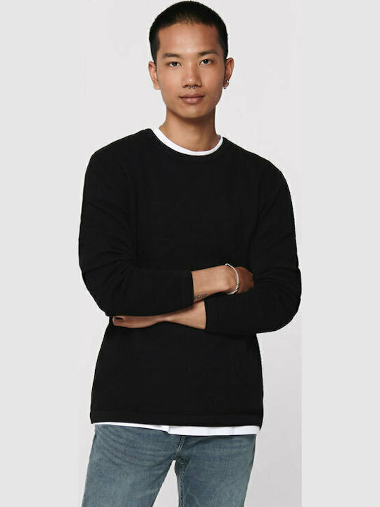 Only & Sons Long Sleeve Sweater Black