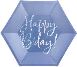 PartyDeco Happy Birthday Πιάτο για Party 6τμχ